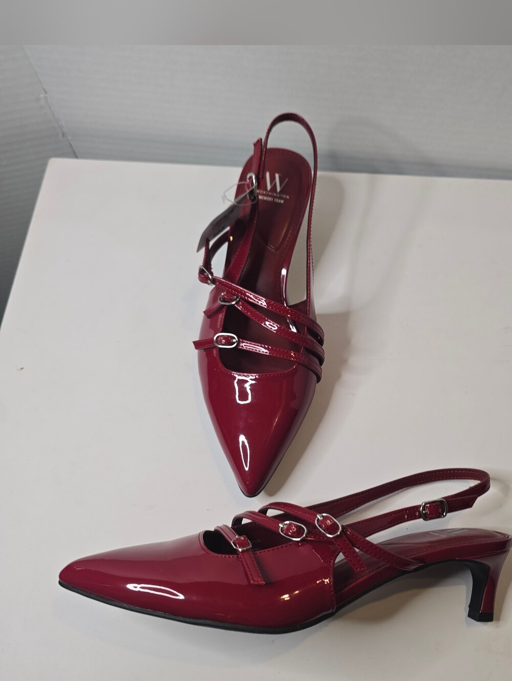 Worthington Red Strappy Kitten Heels Size 10